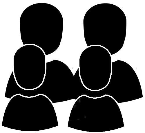 Icon of a family of 4 people